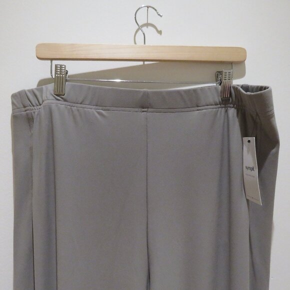 SYMPLI Half Cuff Jogger Pants in Taupe Lagenlook Travel Casual Comfy Size 16 NWT - Picture 4 of 14